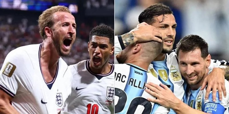 Anh và Argentina có màn trình diễn khác nhau trước trận Bán kết