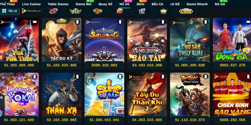 Các tựa game được ưa chuộng nhất tại nhà cái Say88